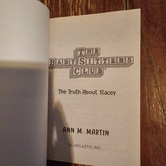 The Truth About Stacey The Baby-Sitters Club #3 Ann M. Martin - Picture 3 of 10